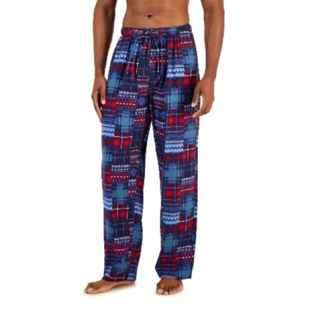 🎄 Club Room Men's Patchwork Flannel Pajama Pants, holiday pants, Christmas New
